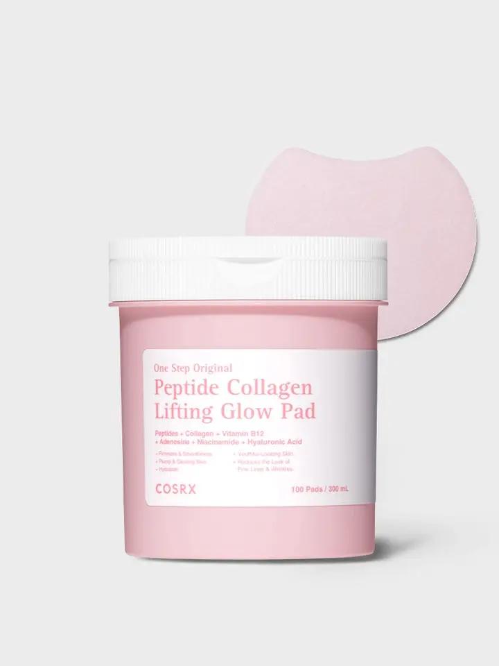 COSRX One Step Original Peptide Collagen Lifting Glow Pad 100 Pads | Korean Toner Pads