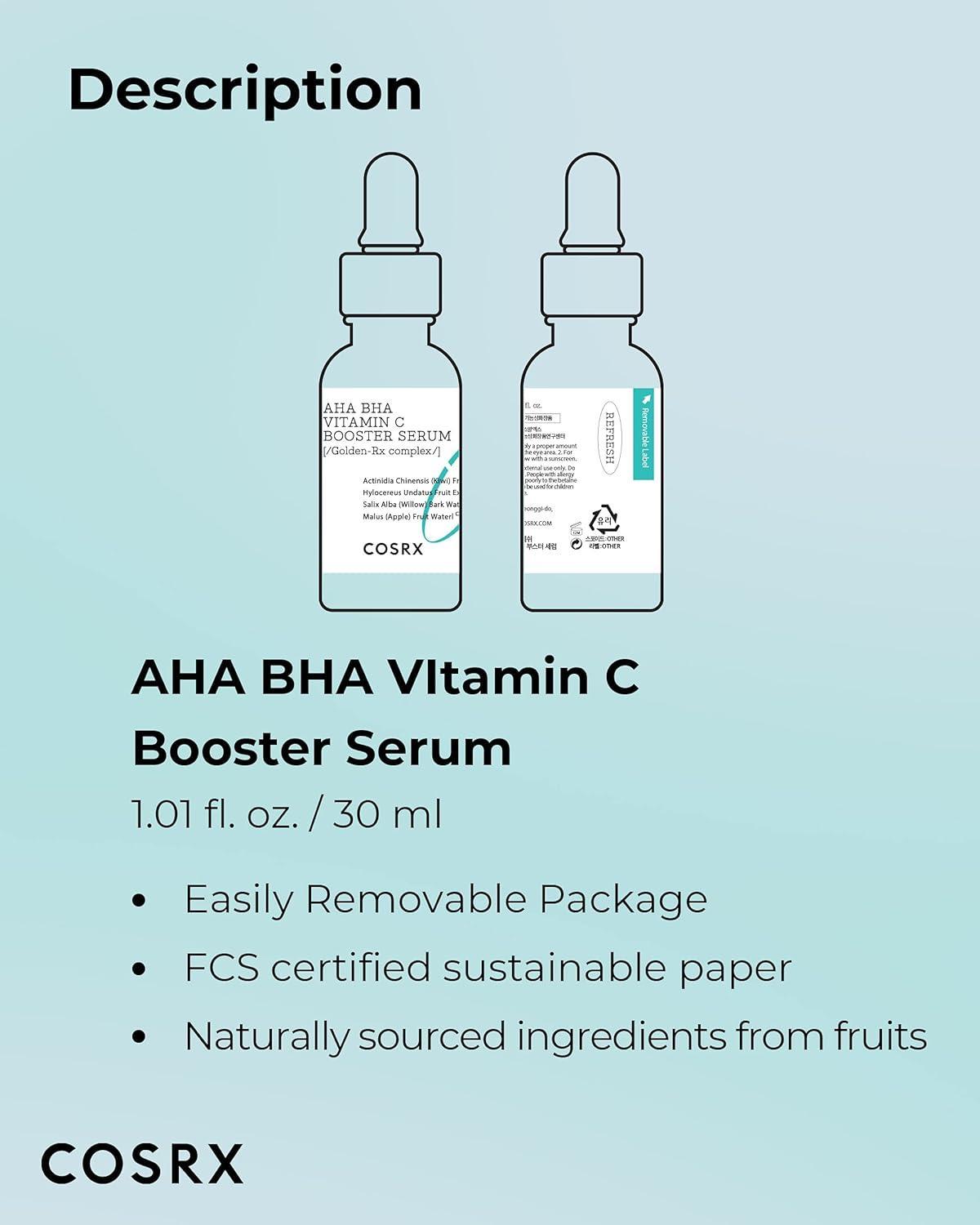 COSRX Refresh AHA BHA Vitamin C Booster Serum 30ml