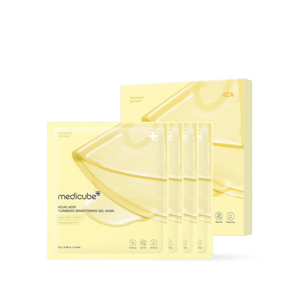Medicube Kojic Acid Turmeric Brightening Gel Mask (4EA)