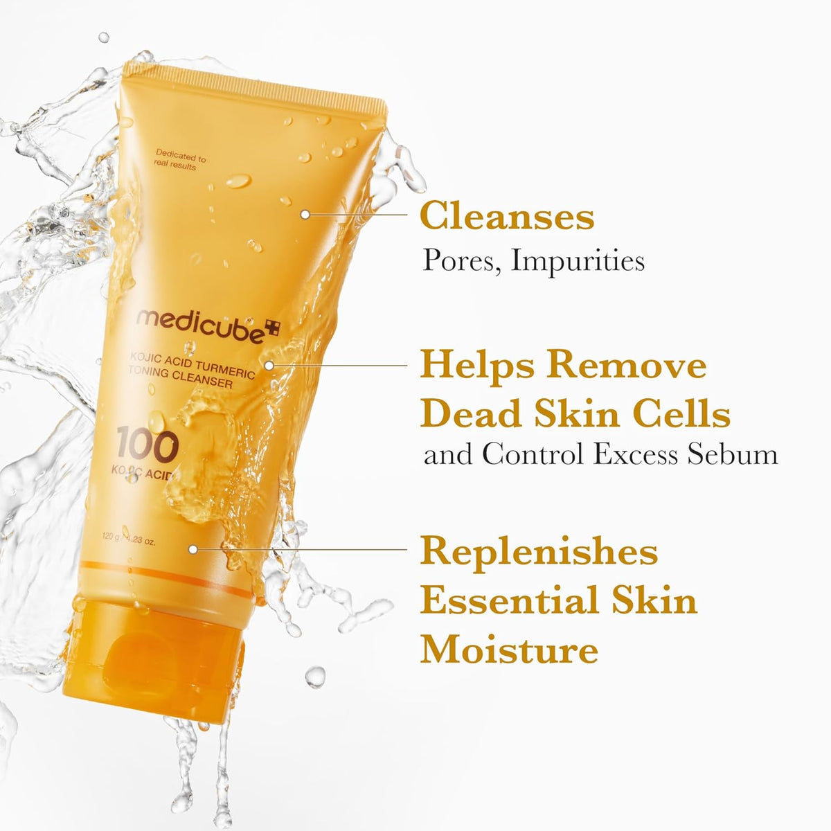 Medicube Kojic Acid Turmeric Toning Cleanser (120g)