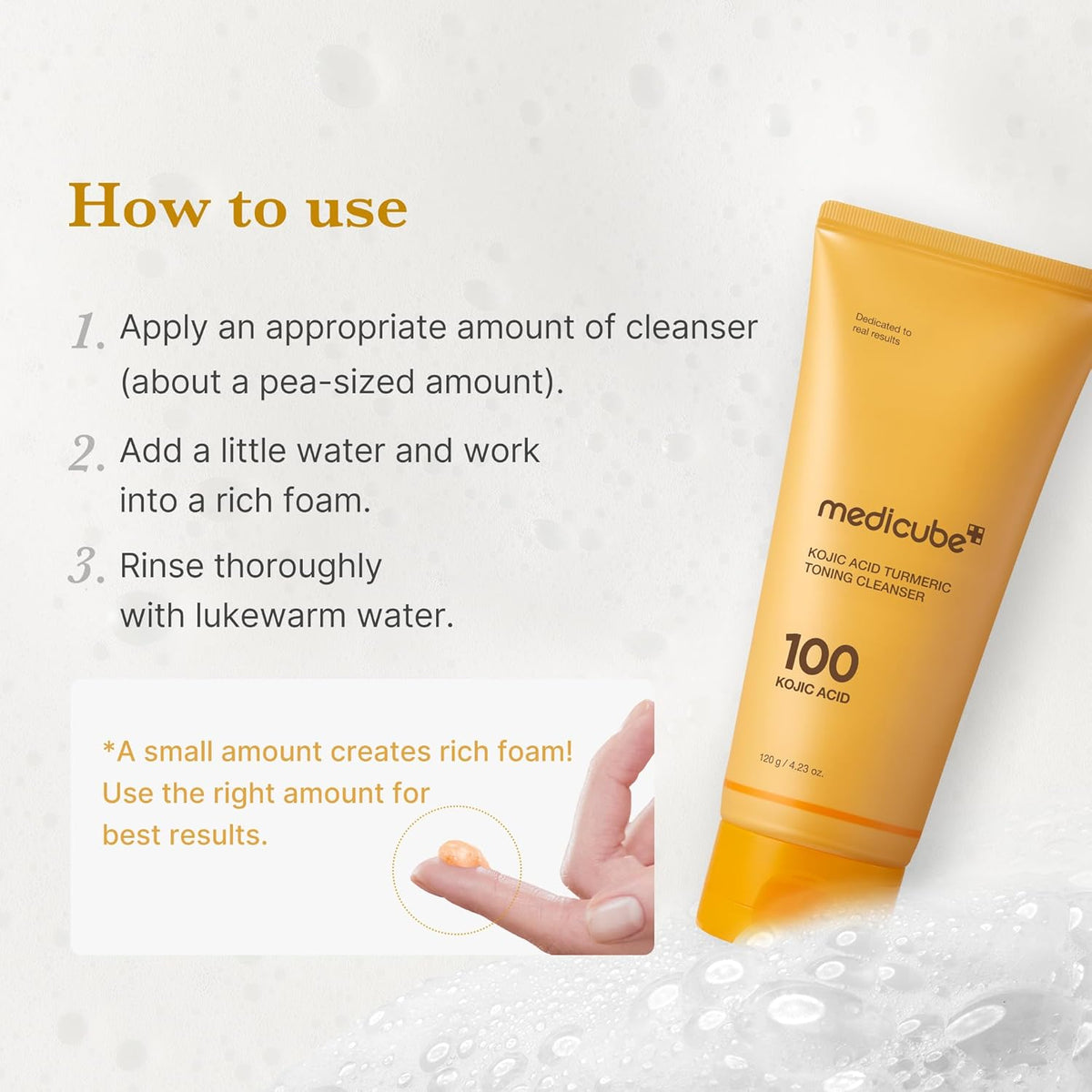 Medicube Kojic Acid Turmeric Toning Cleanser (120g)
