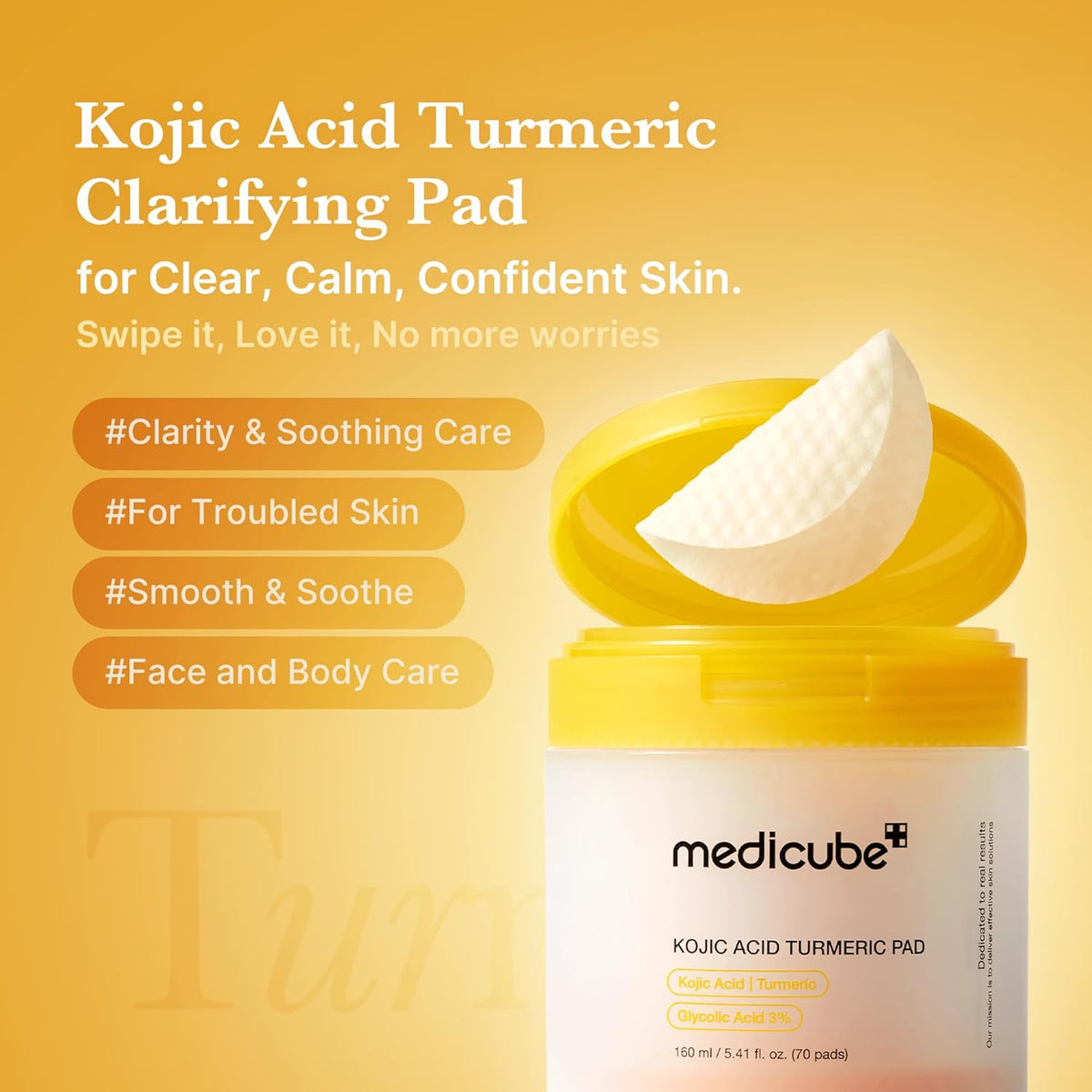 Medicube Kojic Acid Turmeric Toner Pad (70pcs)