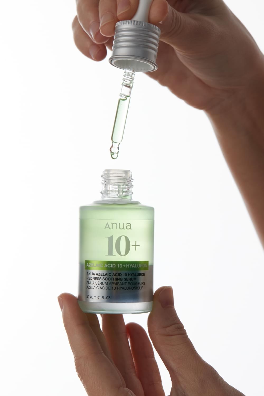 Anua Azelaic Hyaluron Soothing Serum 30ml facial serum in a glass dropper bottle
