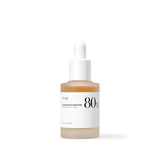 Anua Heartleaf 80% Moisture Soothing Ampoule 30ml bottle and packaging