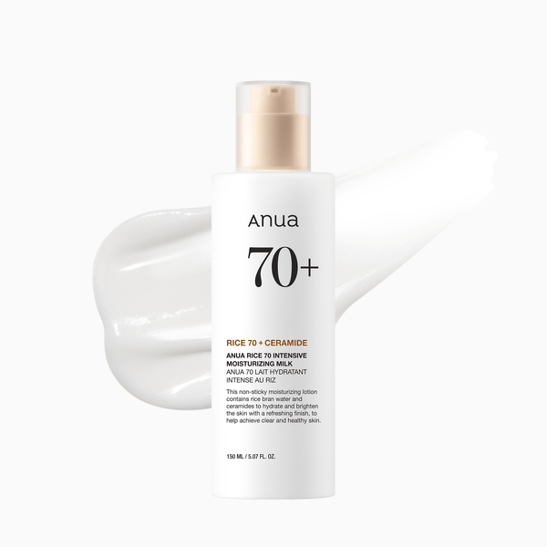 Anua Rice 70 Intensive Moisturizing Milk 150ml hydrating facial moisturizer bottle