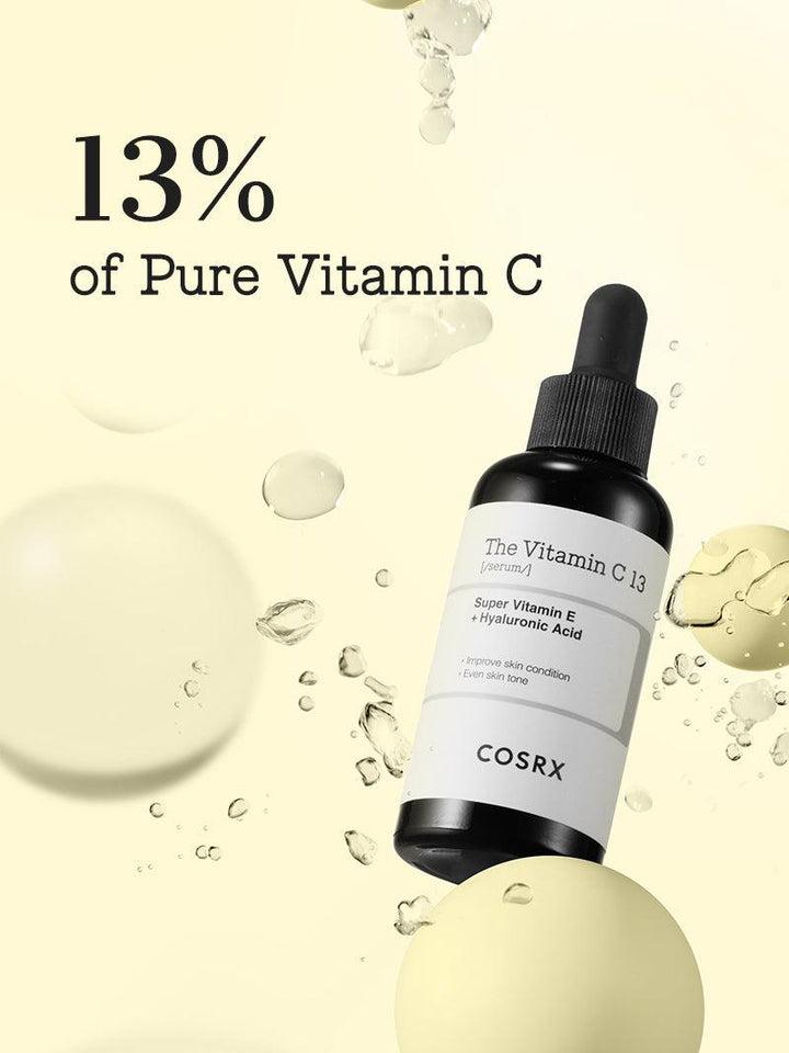 COSRX The Vitamin C 13 Serum 20ml dropper bottle and packaging